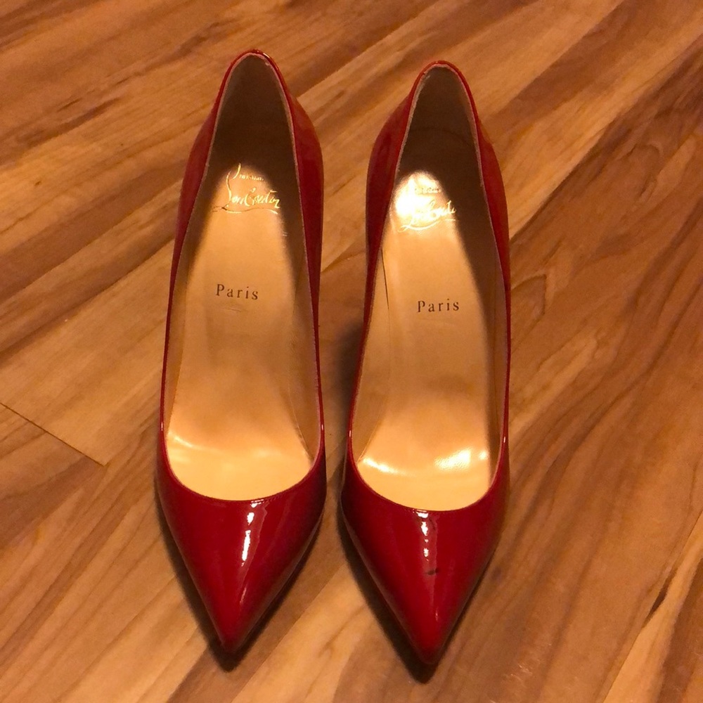 Red bottom Christian Louboutin red pump heels